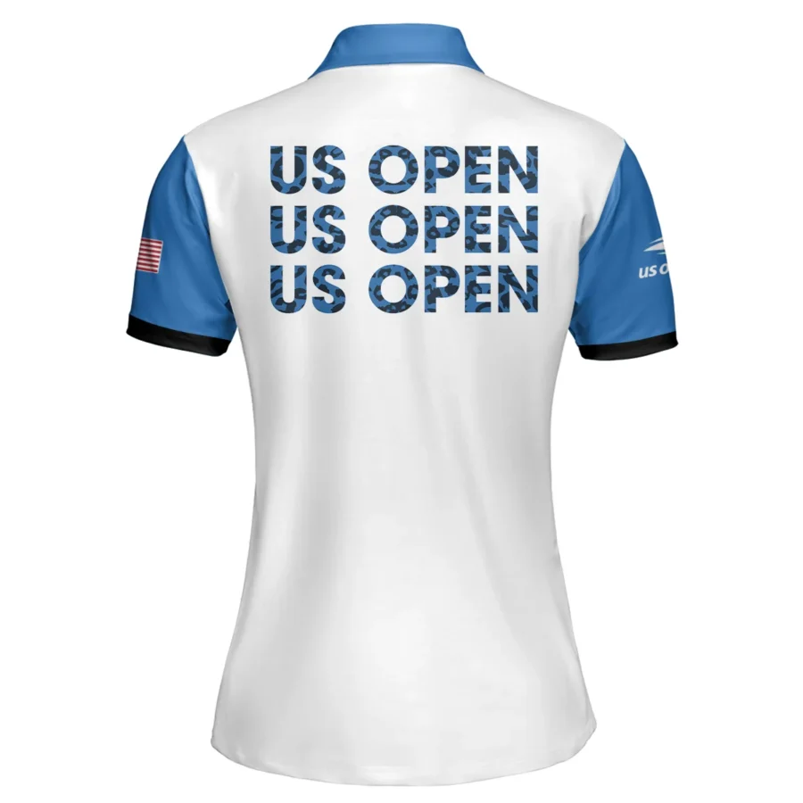 Blue Color Sport Tennis Ralph Lauren US Open Tennis Short Polo Shirt All Over Prints QTUSTM26724A4RLPL