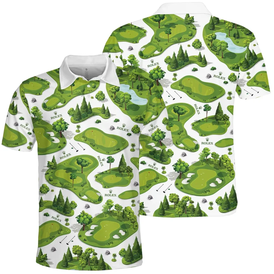 Special Golf Course Pattern Polo Shirt Rolex BLG110724A5ROXPL