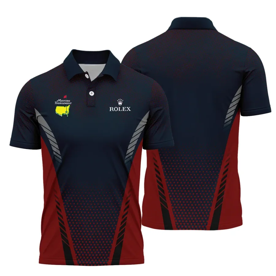 Collab Release Dark Blue Red Rolex Masters Tournament Polo Shirt All Over Prints BLMT220724A2ROXPL