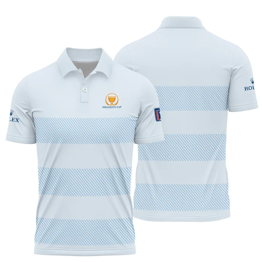 Polo Shirt Rolex Presidents Cup Light Blue Background Line Blue HOPDC120724A01ROXPL