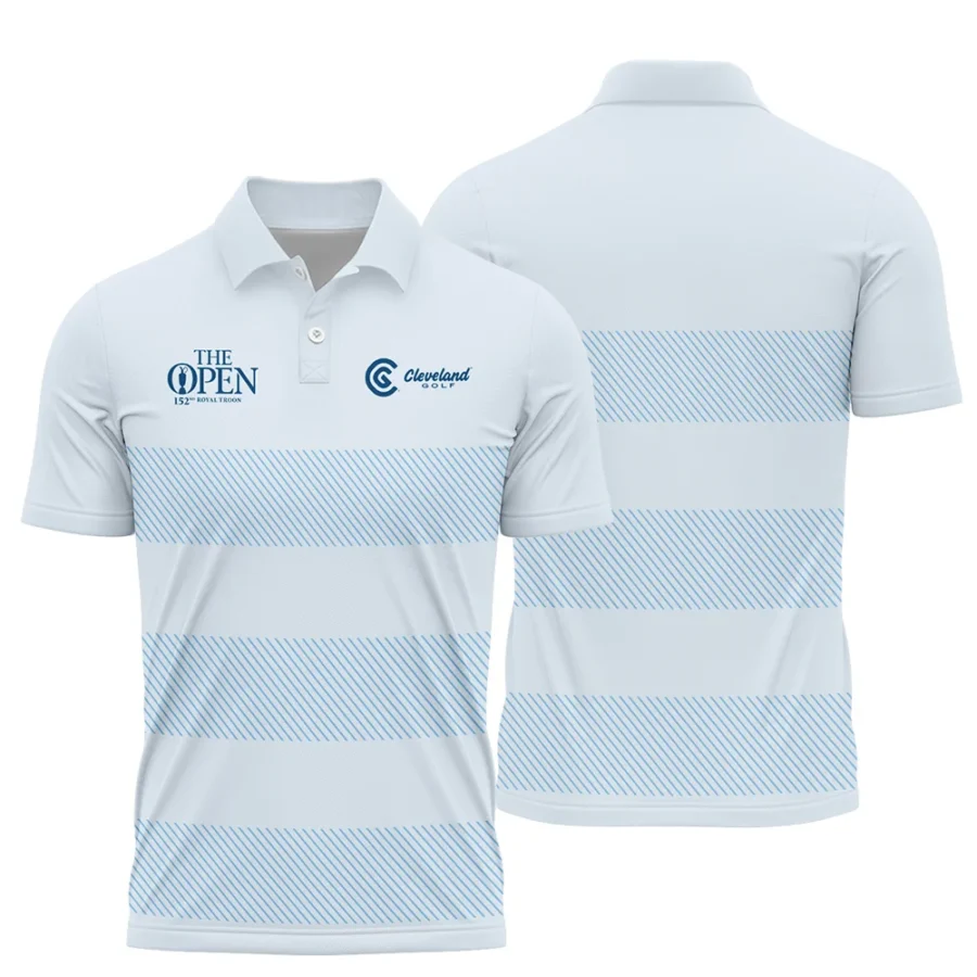 Special Release Cleveland Golf 152nd Open Championship Light Blue Background Line Pattern Polo Shirt All Over Prints HOTOP100724A01CLEPL