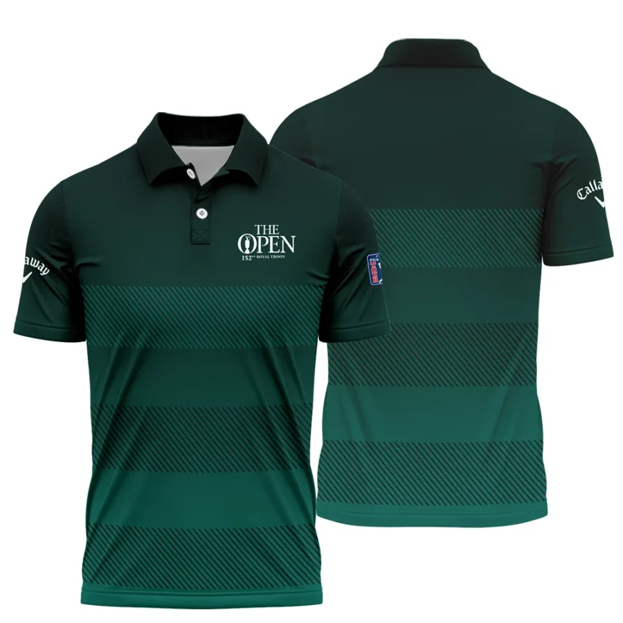 152nd Open Championship Callaway Dark Green Gradient Line Pattern Polo Shirt All Over Prints HOTOP280624A01CLWPL