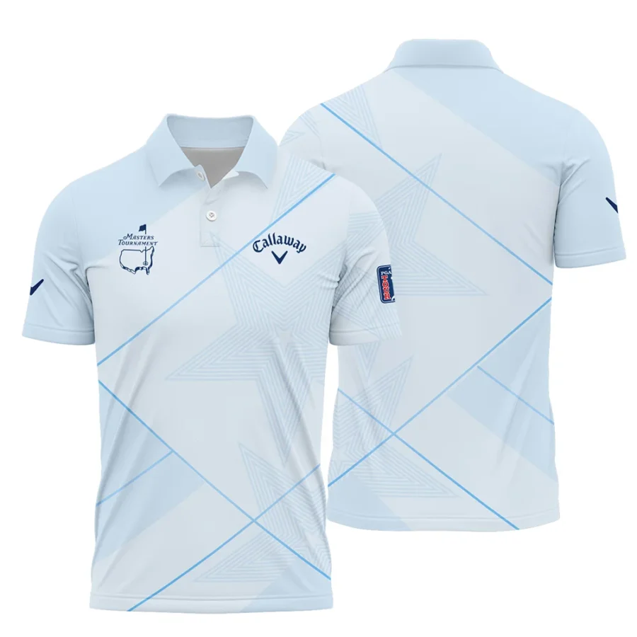 Light Blue Color Callaway Masters Tournament Polo Shirt All Over Prints QTMT2407A1CLWPL