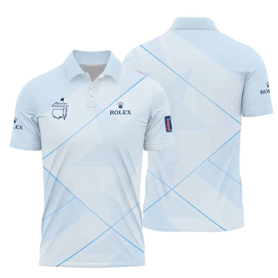 Light Blue Color Rolex Masters Tournament Polo Shirt All Over Prints QTMT2407A1ROXPL