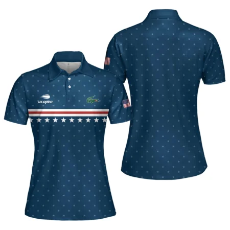 Women Tennis Sport Lacoste US Open Tennis Short Polo Shirt All Over Prints QTUSTM26724A1LCPL