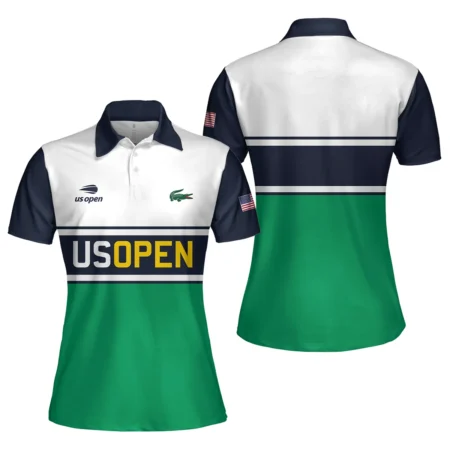 Women Tennis Sport Lacoste US Open Tennis Short Polo Shirt All Over Prints QTUSTM26724A2LCPL