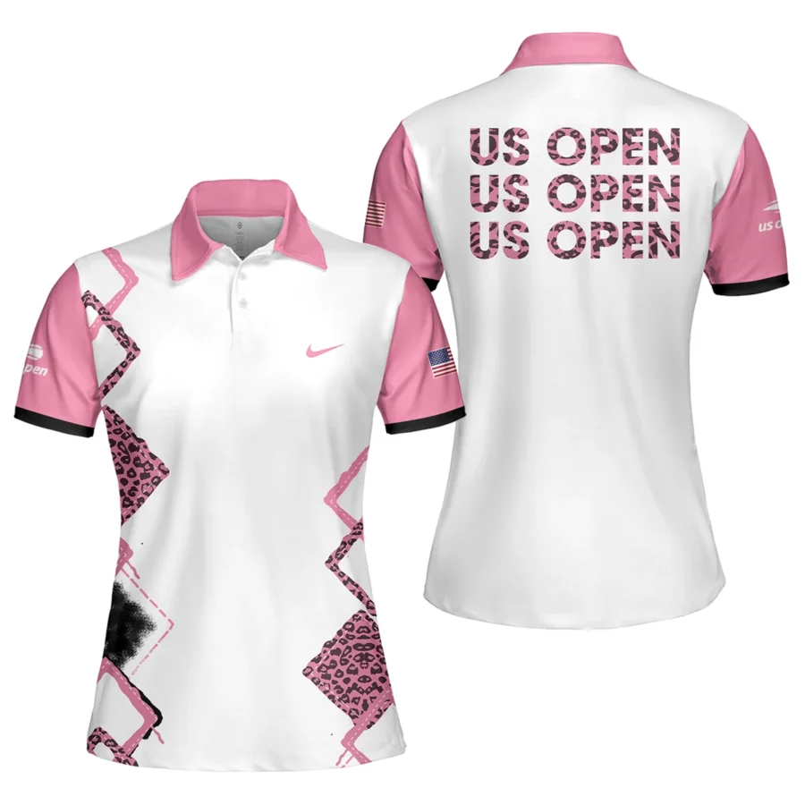 Light Pink Color Sport Tennis Nike US Open Tennis Short Polo Shirt All Over Prints QTUSTM26724A4NKPL