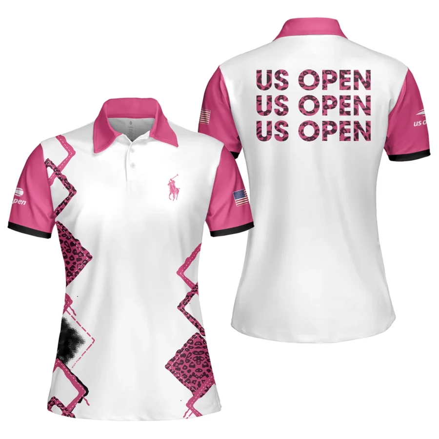 Pink Color Sport Tennis Ralph Lauren US Open Tennis Short Polo Shirt All Over Prints QTUSTM26724A4RLPL