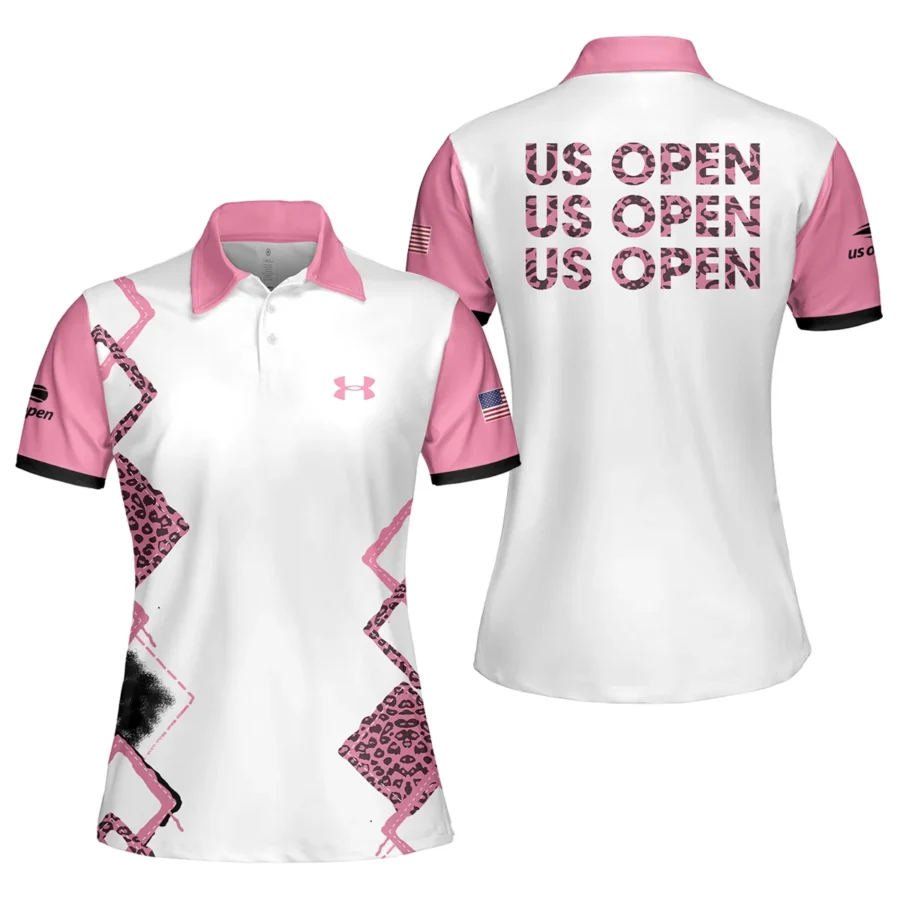 Light Pink Color Sport Tennis Under Armour US Open Tennis Short Polo Shirt All Over Prints QTUSTM26724A4UAPL