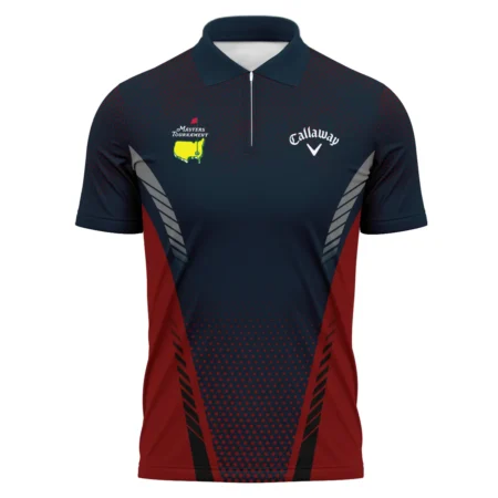 Collab Release Dark Blue Red Callaway Masters Tournament Zipper Polo Shirt All Over Prints BLMT220724A2CLWZPL