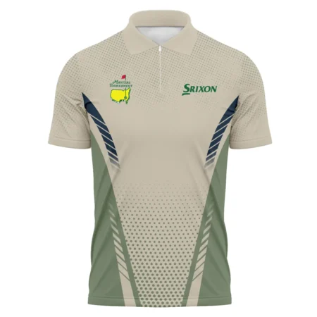 Collab Release Tan Green Srixon Masters Tournament Zipper Polo Shirt All Over Prints BLMT220724A3SRIZPL