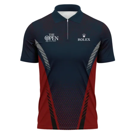 Special Release Dark Blue Red Rolex Masters Tournament Zipper Polo Shirt All Over Prints BLTOP090724A2ROXZPL