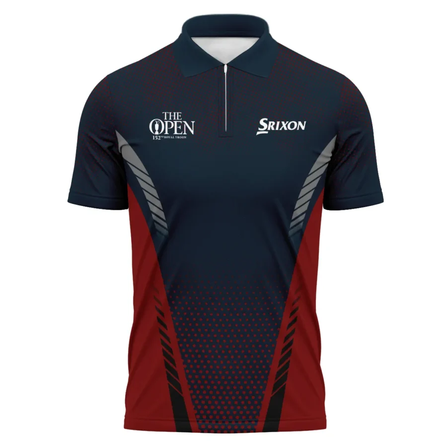 Special Release Dark Blue Red Srixon Masters Tournament Zipper Polo Shirt All Over Prints BLTOP090724A2SRIZPL