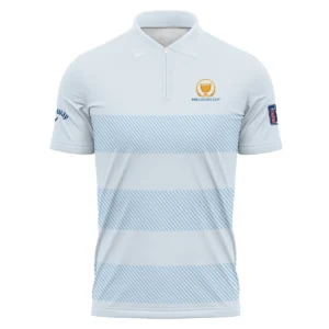 V-neck Polo Shirt Callaway Presidents Cup Light Blue Background Line Blue HOPDC120724A01CLWZVPL