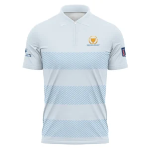 V-neck Polo Shirt Rolex Presidents Cup Light Blue Background Line Blue HOPDC120724A01ROXZVPL