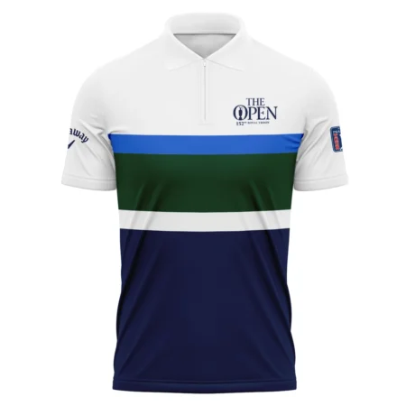 White Blue Green Background Callaway152nd Open Championship Zipper Polo Shirt All Over Prints HOTOP270624A01CLWZPL