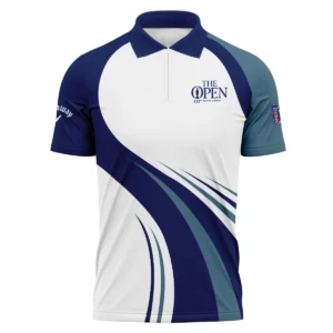 Callaway 152nd Open Championship White Mostly Desaturated Dark Blue Performance Vneck Polo Shirt All Over Prints  HOTOP270624A02CLWZVPL