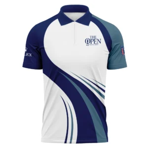 Rolex 152nd Open Championship White Mostly Desaturated Dark Blue Performance Vneck Polo Shirt All Over Prints  HOTOP270624A02ROXZVPL