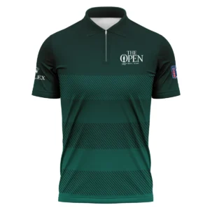 152nd Open Championship Rolex Dark Green Gradient Line Pattern Vneck Polo Shirt All Over Prints  HOTOP280624A01ROXZVPL