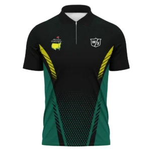 Special Release Green Mix Black Wilson Staff Masters Tournament Vneck Polo Shirt All Over Prints  QTMT130724A1WSZVPL