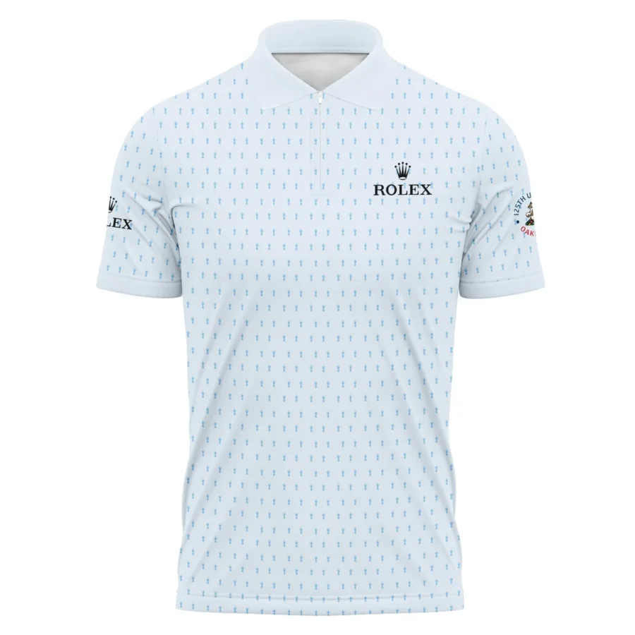 Special Release Light Blue Rolex 125th U.S. Open Oakmont Zipper Polo Shirt All Over Prints QTUSM8724A2ROXZPL