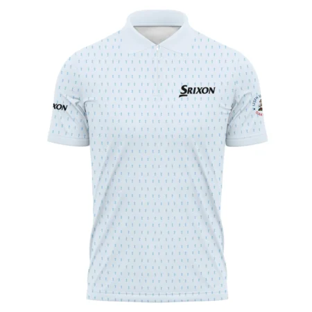 Special Release Light Blue Srixon Golf 125th U.S. Open Oakmont Zipper Polo Shirt All Over Prints QTUSM8724A2SRZPL