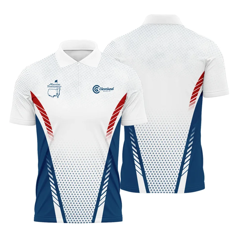 Collab Release Red White Blue Cleveland Golf Masters Tournament Zipper Polo Shirt All Over Prints BLMT220724A1CLEZPL