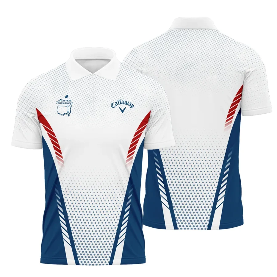 Collab Release Red White Blue Callaway Masters Tournament Zipper Polo Shirt All Over Prints BLMT220724A1CLWZPL