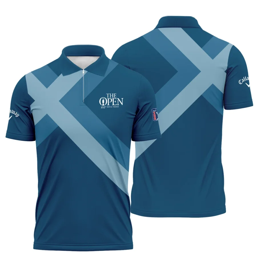 Special Release Callaway 152nd Open Championship Slightly Desaturated Blue Background Zipper Polo Shirt All Over Prints HOTOP080724A01CLWZPL