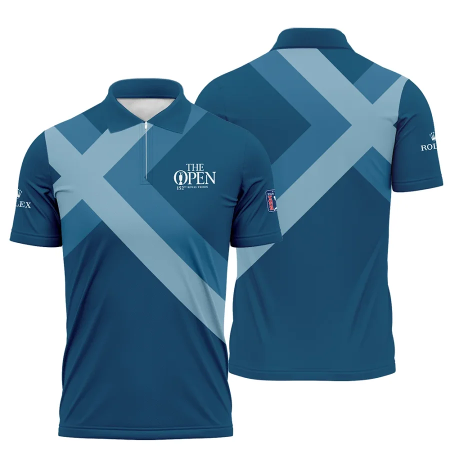 Special Release Rolex 152nd Open Championship Slightly Desaturated Blue Background Zipper Polo Shirt All Over Prints HOTOP080724A01ROXZPL