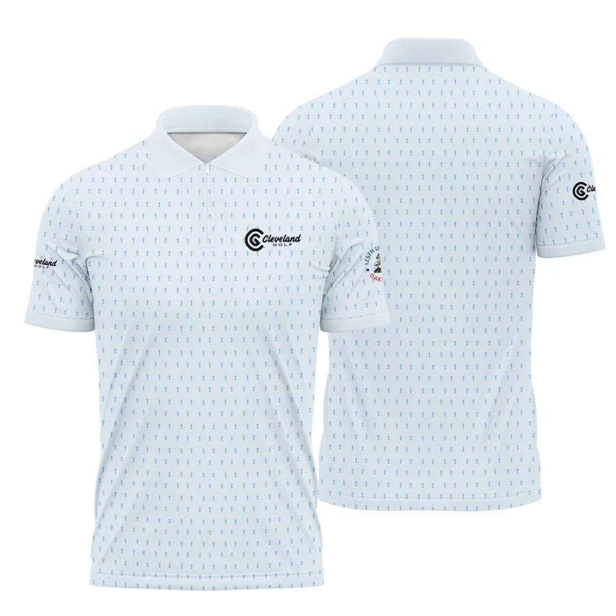 Special Release Light Blue Cleveland Golf Golf 125th U.S. Open Oakmont Zipper Polo Shirt All Over Prints QTUSM8724A2CLZPL