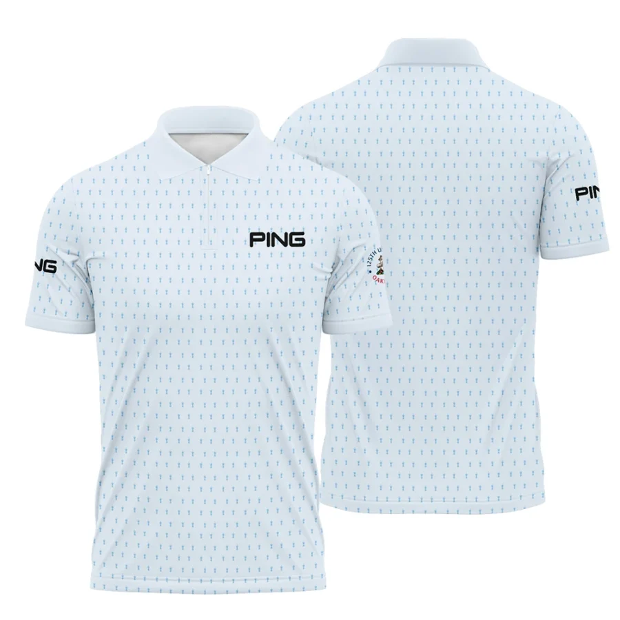 Special Release Light Blue Ping 125th U.S. Open Oakmont Zipper Polo Shirt All Over Prints QTUSM8724A2PIZPL