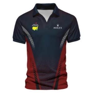 Collab Release Dark Blue Red Rolex Masters Tournament Zipper Polo Shirt All Over Prints BLMT220724A2ROXZPL