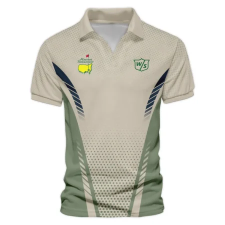 Collab Release Tan Green Wilson Staff Masters Tournament Vneck Polo Shirt All Over Prints  BLMT220724A3WSZVPL