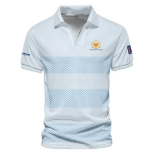 Zipper Polo Shirt Cleveland Golf Presidents Cup Light Blue Background Line Blue HOPDC120724A01CLEZPL