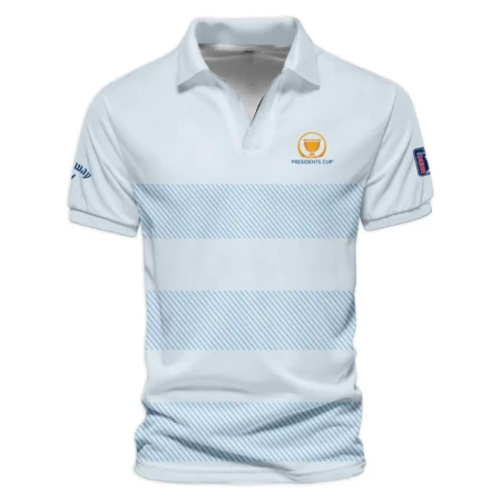 V-neck Polo Shirt Callaway Presidents Cup Light Blue Background Line Blue HOPDC120724A01CLWZVPL