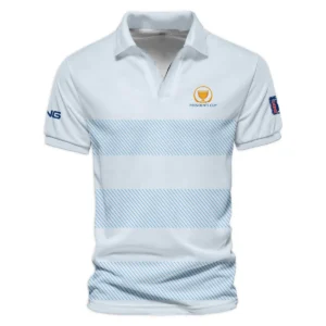 Zipper Polo Shirt Ping Presidents Cup Light Blue Background Line Blue HOPDC120724A01PIZPL