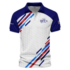 Special Release Cleveland Golf 152nd Open Championship Blue Red Straight Line White Background Zipper Polo Shirt All Over Prints HOTOP090724A01CLEZPL