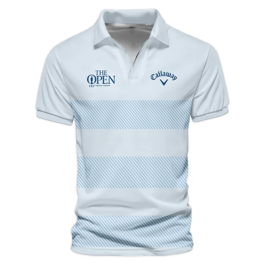 Special Release Callaway 152nd Open Championship Light Blue Background Line Pattern Vneck Polo Shirt All Over Prints  HOTOP100724A01CLWZVPL