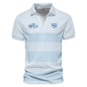 Special Release Wilson Staff 152nd Open Championship Light Blue Background Line Pattern Zipper Polo Shirt All Over Prints HOTOP100724A01WSZPL