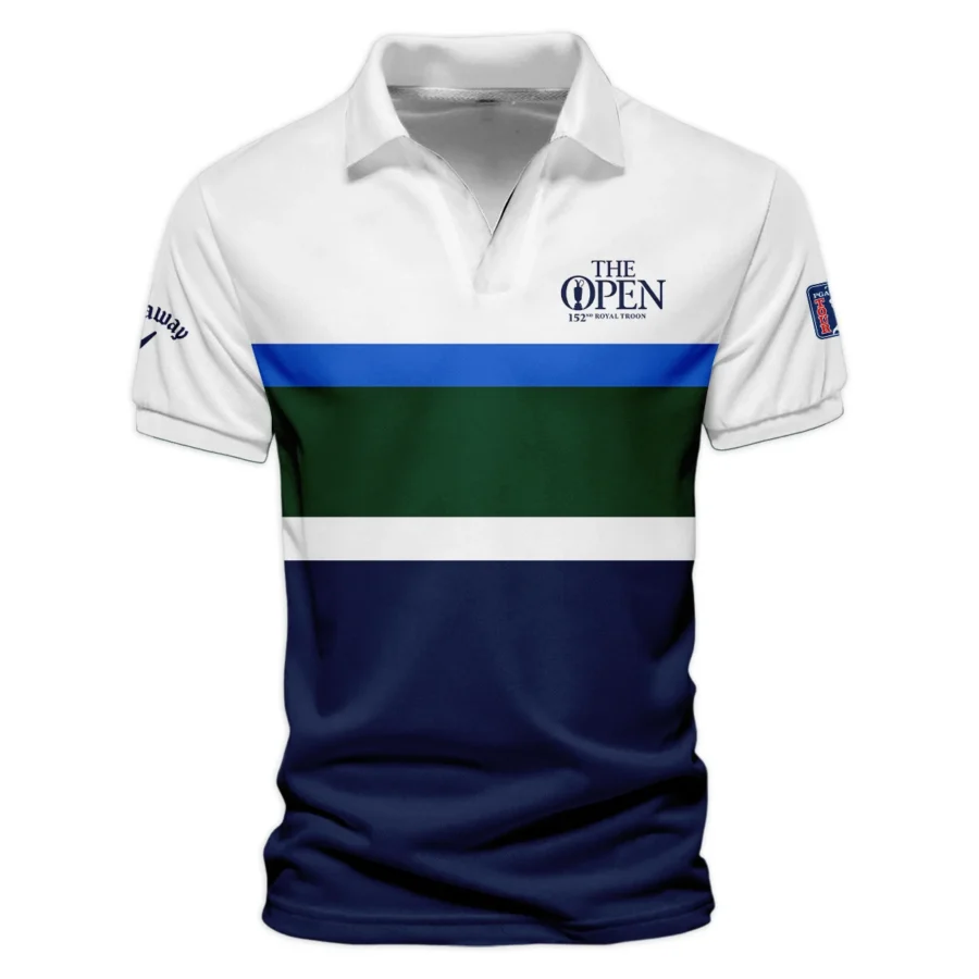 White Blue Green Background Callaway152nd Open Championship Vneck Polo Shirt All Over Prints  HOTOP270624A01CLWZVPL