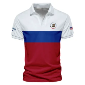 Zipper Polo Shirt Callaway 125th US Open Oakmont Blue Red Very Pale Blue Pattern HOUSG130724A01CLWZPL