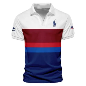 Ralph Lauren US Open Tennis White Blue Red Pattern Hoodie Shirt Style Classic