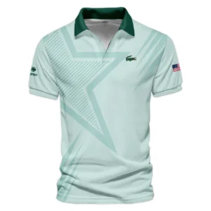 US Open Tennis Lacoste Green Pastel Background Star Line Pattern Hoodie Shirt Style Classic