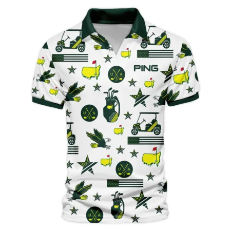 Golf Pattern Green Ping 125th U.S. Open Oakmont Vneck Polo Shirt All Over Prints  QTMT180724A1PIZVPL