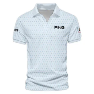 Special Release Light Blue Ping 125th U.S. Open Oakmont Zipper Polo Shirt All Over Prints QTUSM8724A2PIZPL