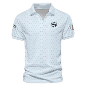 Special Release Light Blue Wilson Staff Golf 125th U.S. Open Oakmont Zipper Polo Shirt All Over Prints QTUSM8724A2WSZPL