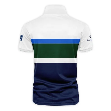 White Blue Green Background Rolex 152nd Open Championship Vneck Polo Shirt All Over Prints  HOTOP270624A01ROXZVPL