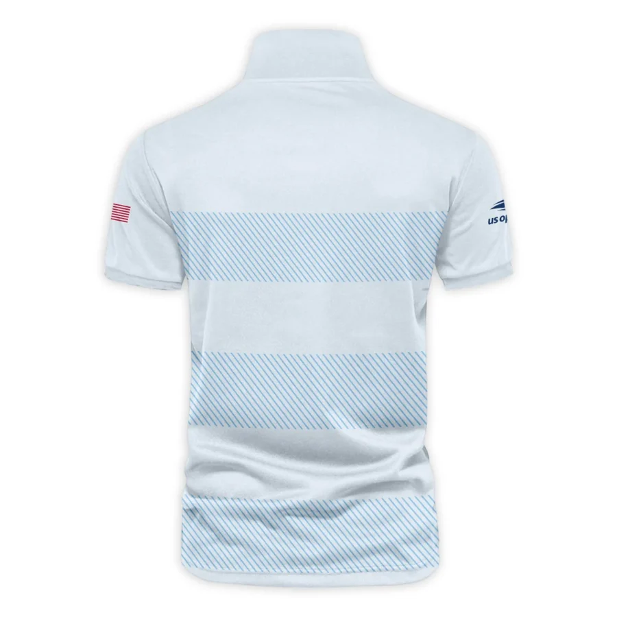 US Open Tennis Light Blue Background Line Ralph Lauren Vneck Polo Shirt Style Classic