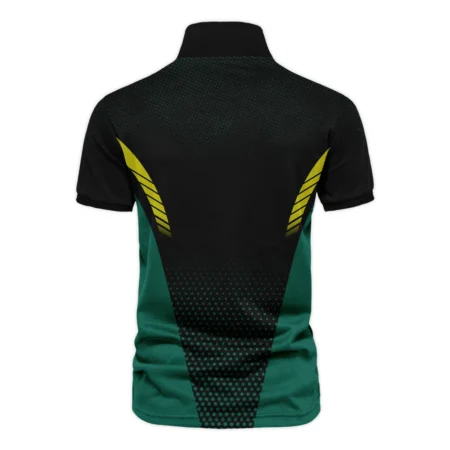 Special Release Green Mix Black Cleveland Golf Masters Tournament Vneck Polo Shirt All Over Prints  QTMT130724A1CLZVPL